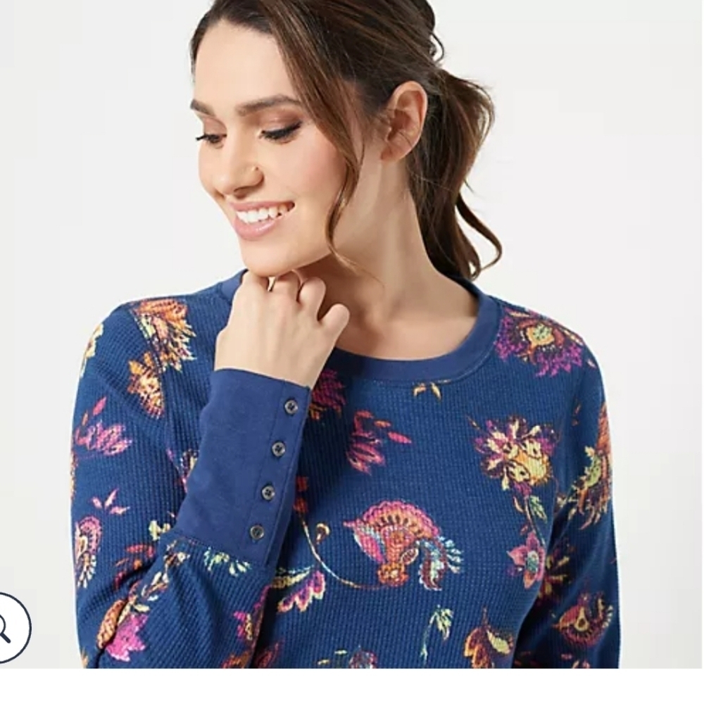 Kim Gravel Bella Waffle Floral Printed - Picture 2 of 6